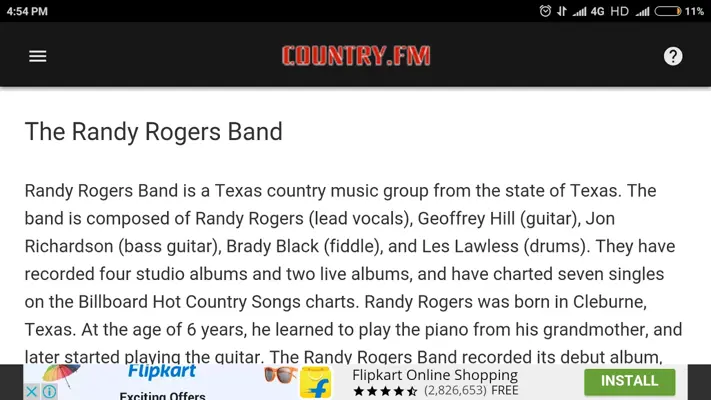 COUNTRY.FM android App screenshot 3